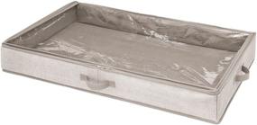 img 4 attached to 📦 Efficient Under Bed Storage Solution: iDesign Aldo Non-Woven Fabric Under Bed Storage Box Organizer - Linen