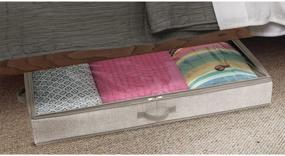 img 3 attached to 📦 Efficient Under Bed Storage Solution: iDesign Aldo Non-Woven Fabric Under Bed Storage Box Organizer - Linen