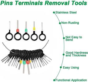 img 2 attached to 🔧 Набор инструментов для удаления терминалов, состоящий из 76 предметов, с отверткой для снятия изоляции, проводниковым скоборезом, извлекателем контактных штырей и эжектором для терминалов различных разъемов