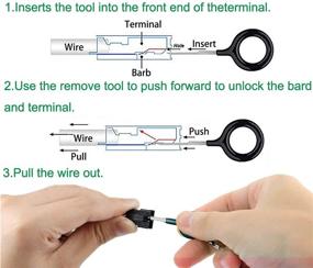 img 1 attached to 🔧 Набор инструментов для удаления терминалов, состоящий из 76 предметов, с отверткой для снятия изоляции, проводниковым скоборезом, извлекателем контактных штырей и эжектором для терминалов различных разъемов