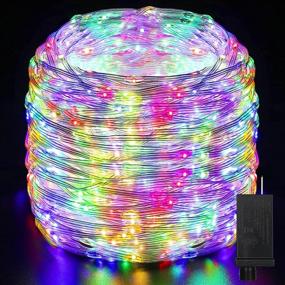 img 4 attached to 🎄 Areker 164ft 1000LED IP65 Waterproof Outdoor Christmas Lights, Clear Wire Fairy String Lights, 8-Mode Rustproof PVC Christmas Rope Lights in Multicolor