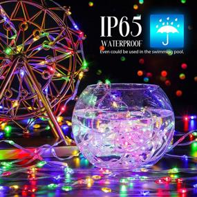 img 2 attached to 🎄 Areker 164ft 1000LED IP65 Waterproof Outdoor Christmas Lights, Clear Wire Fairy String Lights, 8-Mode Rustproof PVC Christmas Rope Lights in Multicolor