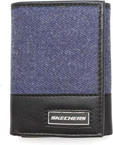 img 4 attached to 👝 Skechers Canvas and Leather Trifold Wallet - Men's Wallets, Card Cases, and Money Organizers