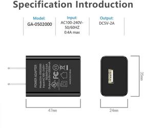 img 1 attached to 📱 UL Listed Extra Long 6.6 Ft Adaptive Fast Charge Tablet Charging Cord for Samsung Galaxy Tab S4 10.5 (2018), Tab A 10.1(2019), Tab A 10.5, Tab S5e, Tab S3 9.7 (Black)