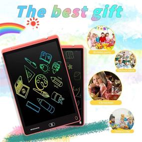 img 1 attached to 🎨 Newnaivete 12 Inch LCD Writing Tablet - Colorful Toddler Doodle Board & Erasable Electronic Drawing Pad - Educational Toys for Kids Ages 3-8 - Ideal Gifts for Boys and Girls
