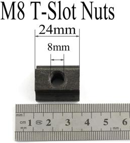 img 1 attached to Efficient Clamping with 8 Pack M8 T-Slot Nuts for Slot Milling T Sliding Nut Block in Black