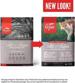 img 2 attached to Корм для кошек ORIJEN Grain Free: Рецепт Fit & Trim с свежими сырыми ингредиентами животного происхождения.