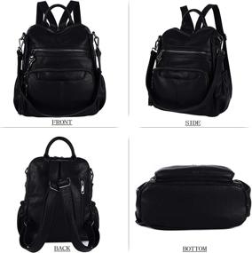 img 1 attached to Backpack Fashion Shoulderbag Convertible Rucksack