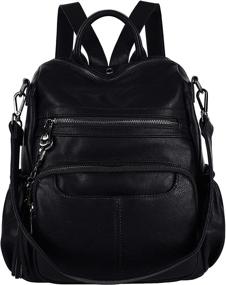 img 4 attached to Backpack Fashion Shoulderbag Convertible Rucksack