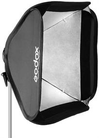 img 1 attached to 📦 Universal Softbox (32"x32") with S-Type Speedlite Bracket for Flash Bowens Elinchrom Mount Accessories – Foldable, Direction Adjustable (80cmx80cm) by Godox