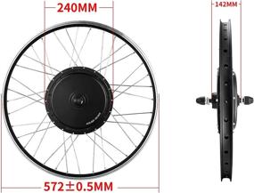 img 2 attached to Ebuysmart MXUS Electric Motor Wheel: Powerful 3000W Ebike Conversion Kit with LCD Throttle & Controller