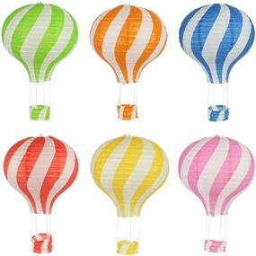 img 4 attached to 🎈 Colorful Hot Air Balloon Paper Lanterns: Perfect Party Decorations for Weddings, Birthdays, Engagements, and Christmas