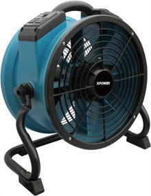 img 2 attached to 💨 XPOWER X-34AR Industrial Axial Air Mover with Variable Speed & Built-in Power Outlets – Blue