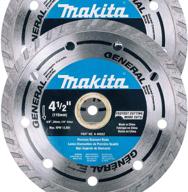 🔪 makita 2-pack turbo diamond blades - ultra-fast cutting for concrete, masonry & brick - 4.5” blades for grinders & circular saws - 5/8”, 20mm & 7/8” arbors included logo