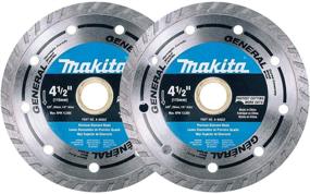 img 2 attached to 🔪 Makita 2-Pack Turbo Diamond Blades - Ultra-Fast Cutting for Concrete, Masonry & Brick - 4.5” Blades for Grinders & Circular Saws - 5/8”, 20mm & 7/8” Arbors Included
