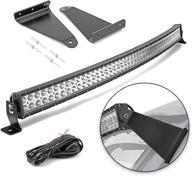 🔦 dasen upper roof brackets pro-fit cage mount with 50/52 inch 288w high power curved led light bar, wiring kit for polaris ranger 570/900/1000 logo