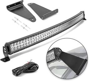 img 4 attached to 🔦 DaSen Upper Roof Brackets Pro-fit Cage Mount with 50/52 Inch 288W High Power Curved LED Light Bar, Wiring Kit for Polaris Ranger 570/900/1000