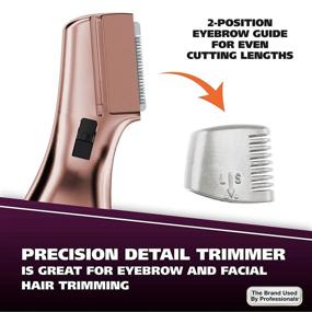 img 1 attached to Wahl Clipper Corp Pure Confidence Electric Razor, Trimmer, Shaver & Groomer for Women with 3 Interchangeable Heads - Rose Gold (10 Piece Set)