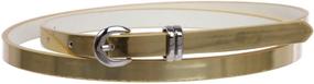 img 3 attached to Inch Skinny Patent Leather Belt - Women's Fashion Accessories