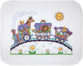 img 1 attached to 👶 DIY Baby Quilt - Dimensions Stamped Cross Stitch 'Baby Express' - Size: 34" x 43