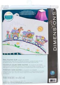 img 4 attached to 👶 DIY Baby Quilt - Dimensions Stamped Cross Stitch 'Baby Express' - Size: 34" x 43