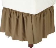 🛏️ green king size logan solid color 18-inch dust ruffle bed skirt by ellis curtain logo