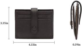 img 1 attached to SEEFARW Leather Credit Organizer Closure Women's Handbags & Wallets in Wallets