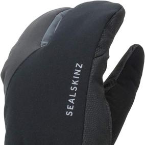 img 2 attached to SEALSKINZ Extreme Cold Weather Cycle Split Finger Glove - Unisex Waterproof