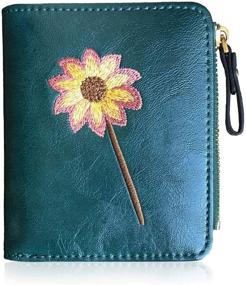 img 4 attached to 👛 AOXONEL Women's Slim Bifold Wallet - Stylish Handbag & Wallet Combo