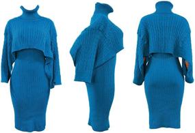 img 1 attached to 🧥 Женский зимний свитер с потрепанным рукавом: модная женская одежда и стильные комбинезоны, ромперы и комбинезоны