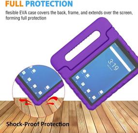 img 1 attached to 📱 AVAWO Onn 7 inch Tablet Case: Kid-Friendly Purple Case for Onn 7" 2019/2020 Tablet, Shockproof with Handle Stand