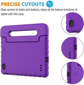 img 2 attached to 📱 AVAWO Onn 7 inch Tablet Case: Kid-Friendly Purple Case for Onn 7" 2019/2020 Tablet, Shockproof with Handle Stand