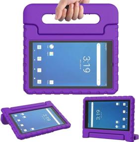 img 4 attached to 📱 AVAWO Onn 7 inch Tablet Case: Kid-Friendly Purple Case for Onn 7" 2019/2020 Tablet, Shockproof with Handle Stand