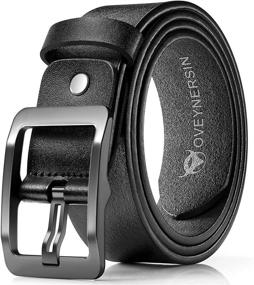 img 4 attached to 👔 Genuine Leather Causal Classic Men's Accessories: OVEYNERSIN Belts for Style and Durability