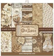 📝 stamperia double-sided paper pad 12"x12" - old lace: 10 designs in 1 package logo