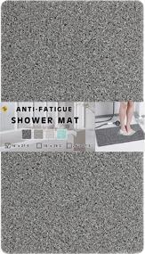 img 4 attached to 🛀 Non Slip Shower Mat, 0.6" Thick, 27.5x16, Two Colors, Anti-Dirty, PVC Loofah Massage Foot Mat