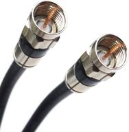 📺 usa made 100ft black tri-shield indoor/outdoor rg-6 coaxial cable | nickel-plated brass connector | 75 ohm | satellite tv, broadband internet, ham radio, ota hd antenna coax | phat satellite - enhanced seo logo