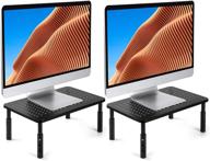 🖥️ loryergo monitor riser stand - adjustable computer stand with storage - 2 pack логотип