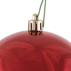 img 3 attached to 🎄 Pack of 4 Vickerman 6-Inch Shiny Red Ball Ornaments