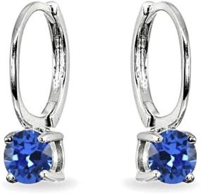 img 3 attached to 💎 Sterling Solitaire Earrings: Beautiful Swarovski Crystal Jewelry for Girls