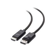 cable matters 8k displayport 1.4 to hdmi cable 6ft / 1.8m - unidirectional display port 1.4 to hdmi 8k cable in black, supports 4k 120hz/8k, compatible with rtx 3080/3090, rx 6800/6900 & more logo