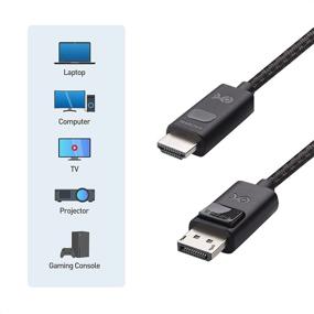 img 1 attached to Cable Matters 8K DisplayPort 1.4 to HDMI Кабель 6фт / 1,8м - Однонаправленный Display Port 1.4 to HDMI 8K Кабель черного цвета, поддерживает 4K 120 Гц / 8K, совместим с RTX 3080/3090, RX 6800/6900 и другими