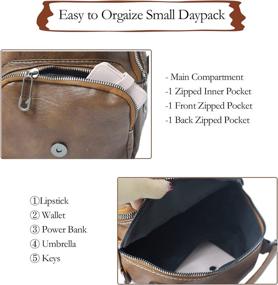 img 2 attached to 🎒 Stylish and Versatile Mini Backpack Purse for Women: NZ SIXVONA Convertible Vintage Brown Bag 3 Ways to Carry