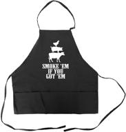 funny bbq apron for men: smoke em if you got em, pitmaster grilling apron with pockets - love to grill in style! premium meat smoker accessories for men and women - from grillfather masters логотип