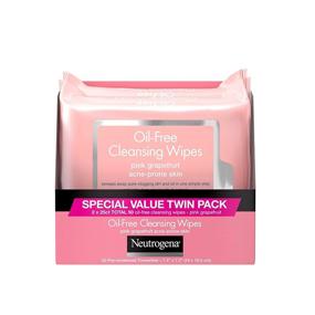 img 4 attached to 🍊 Neutrogena Oil Free Facial Cleansing Makeup Wipes with Pink Grapefruit: Acne Fighting Towelettes for Clear, Healthy Skin - Twin Pack