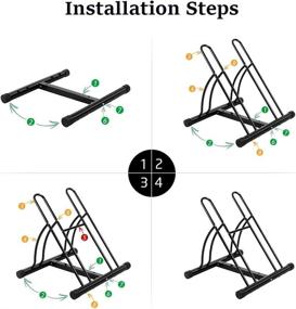 img 1 attached to 🚲 ONETWOFIT 2-Bike Floor Stand: Versatile Indoor and Outdoor Bicycle Storage Rack