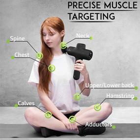 img 1 attached to 💆 PRECISION THERAPEUTICS Deep Tissue Professional Percussion Handheld Massage Gun: Muscle Tension Relief & Portable Back Massager for Athletes - 10 Speeds, 4 Massage Heads & Case