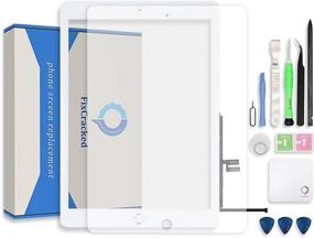 img 4 attached to 🔧 FixCracked iPad 7th/8th Gen Touch Screen Replacement Parts in White - Digitizer Glass Assembly with Home Button Cover, Screen Protector, and Professional Tool Kit (No Touch IC)