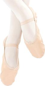 img 3 attached to Danzcue Child Leather Ballet Slipper Sports & Fitness in Other Sports