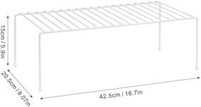 img 3 attached to 🗃️ Lonian Metal Wire Rack Kitchen Cupboard Organizer - White (Pack of 2) for Optimized Home & Kitchen Storage in Cabinets, Countertops, Pantries, and Utensils